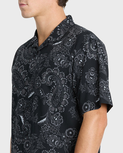 Crescent Camp Short Sleeve Woven Shirt - Anthracite