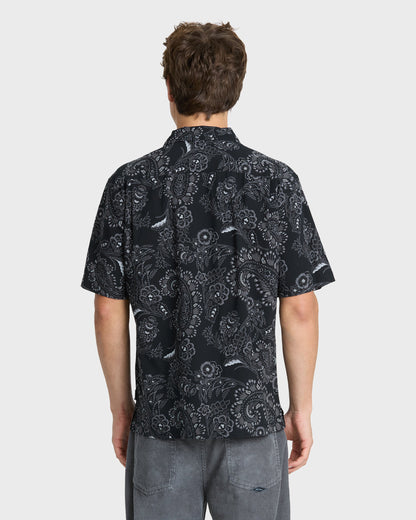 Crescent Camp Short Sleeve Woven Shirt - Anthracite