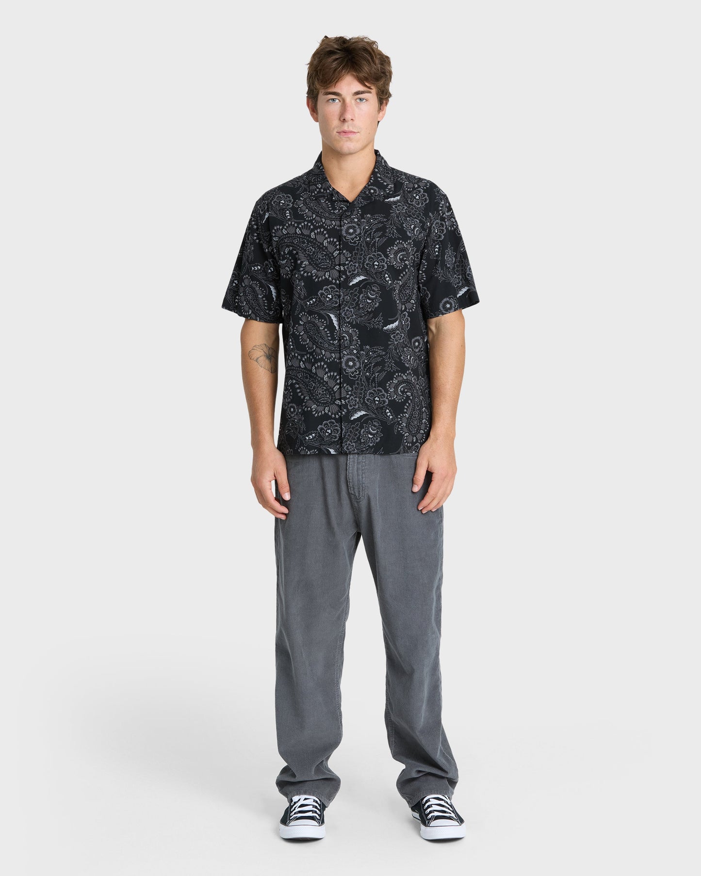 Crescent Camp Short Sleeve Woven Shirt - Anthracite