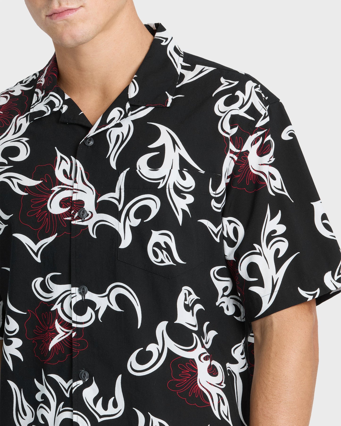 Ceremonial Camp Short Sleeve Woven Shirt - Anthracite
