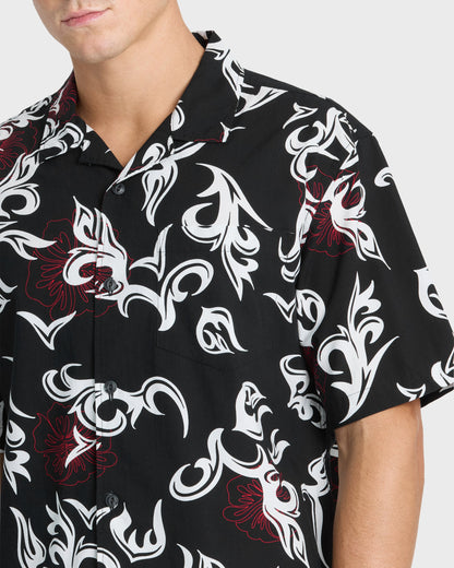 Ceremonial Camp Short Sleeve Woven Shirt - Anthracite