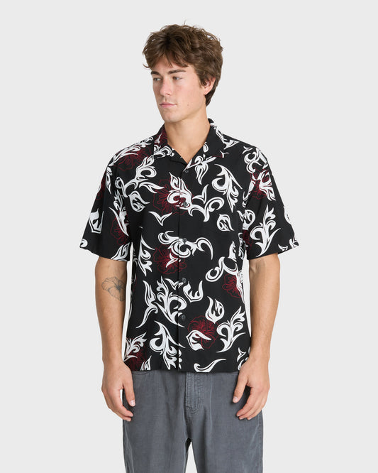 Ceremonial Camp Short Sleeve Woven Shirt - Anthracite
