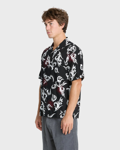 Ceremonial Camp Short Sleeve Woven Shirt - Anthracite