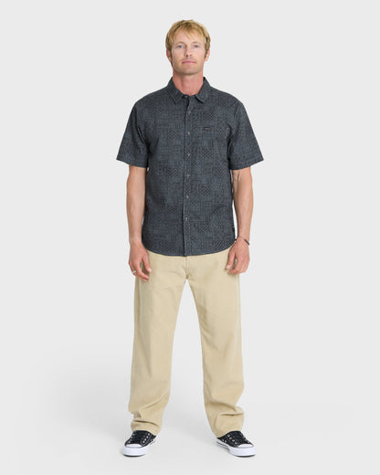 Koa Classic Short Sleeve Woven Shirt - Dark Slate