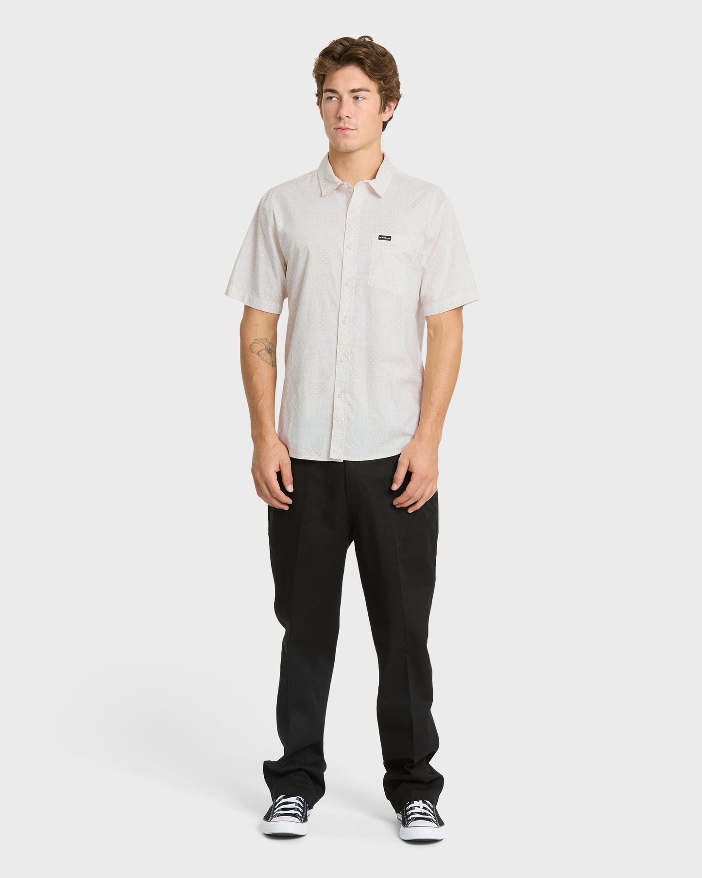 Koa Classic Short Sleeve Woven Shirt - Snow White