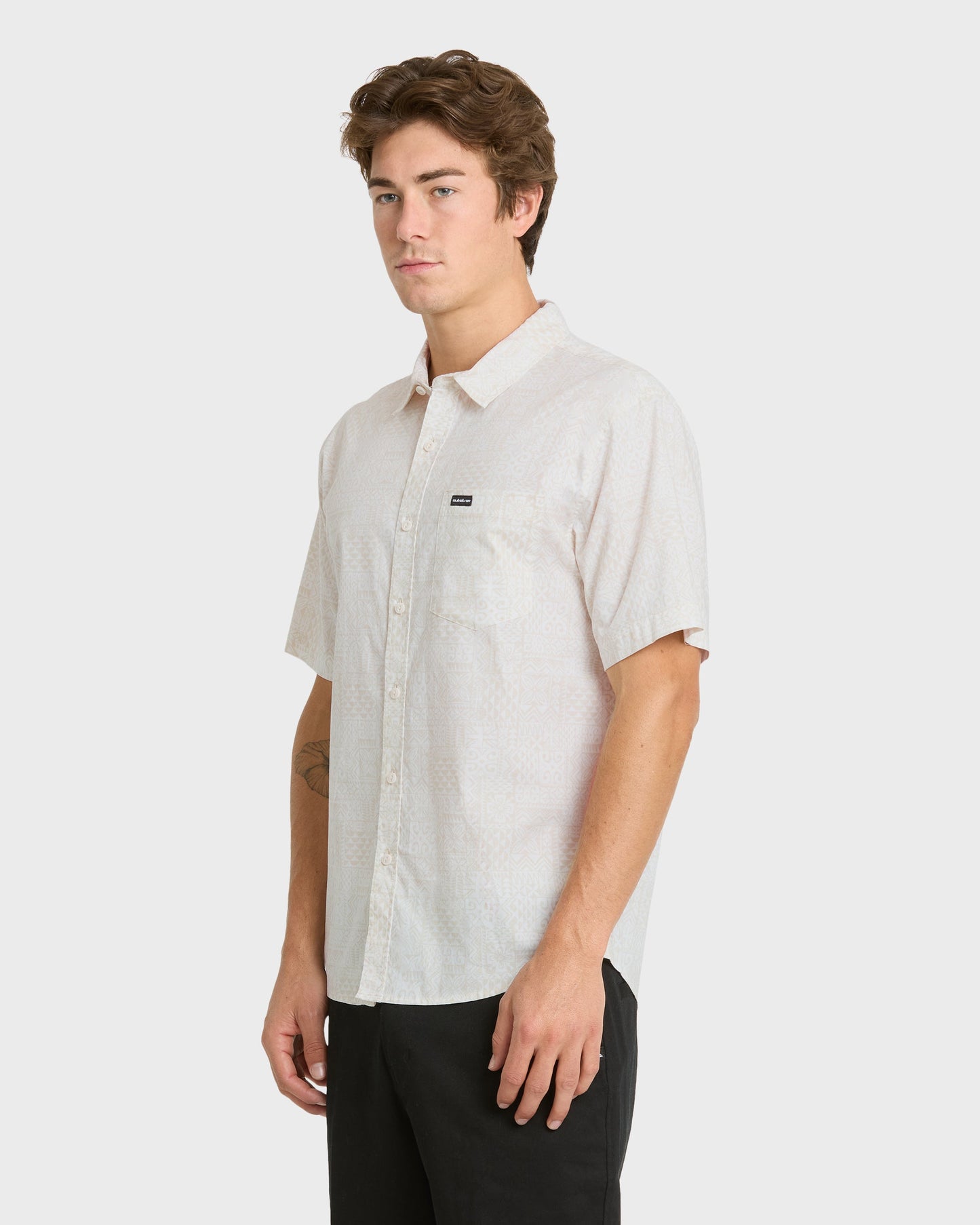 Koa Classic Short Sleeve Woven Shirt - Snow White