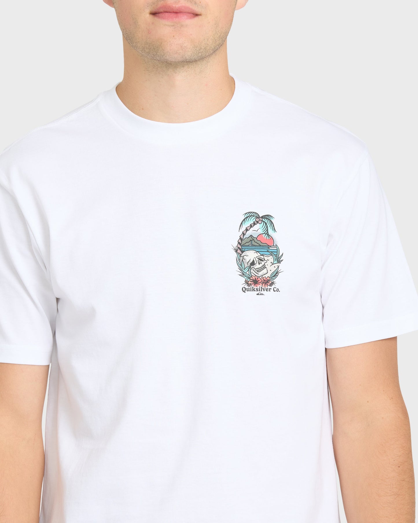 Staycation Short Sleeve Cotton T-Shirt - White
