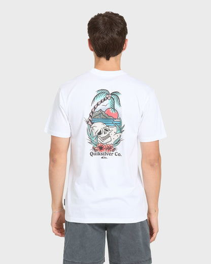 Staycation Short Sleeve Cotton T-Shirt - White