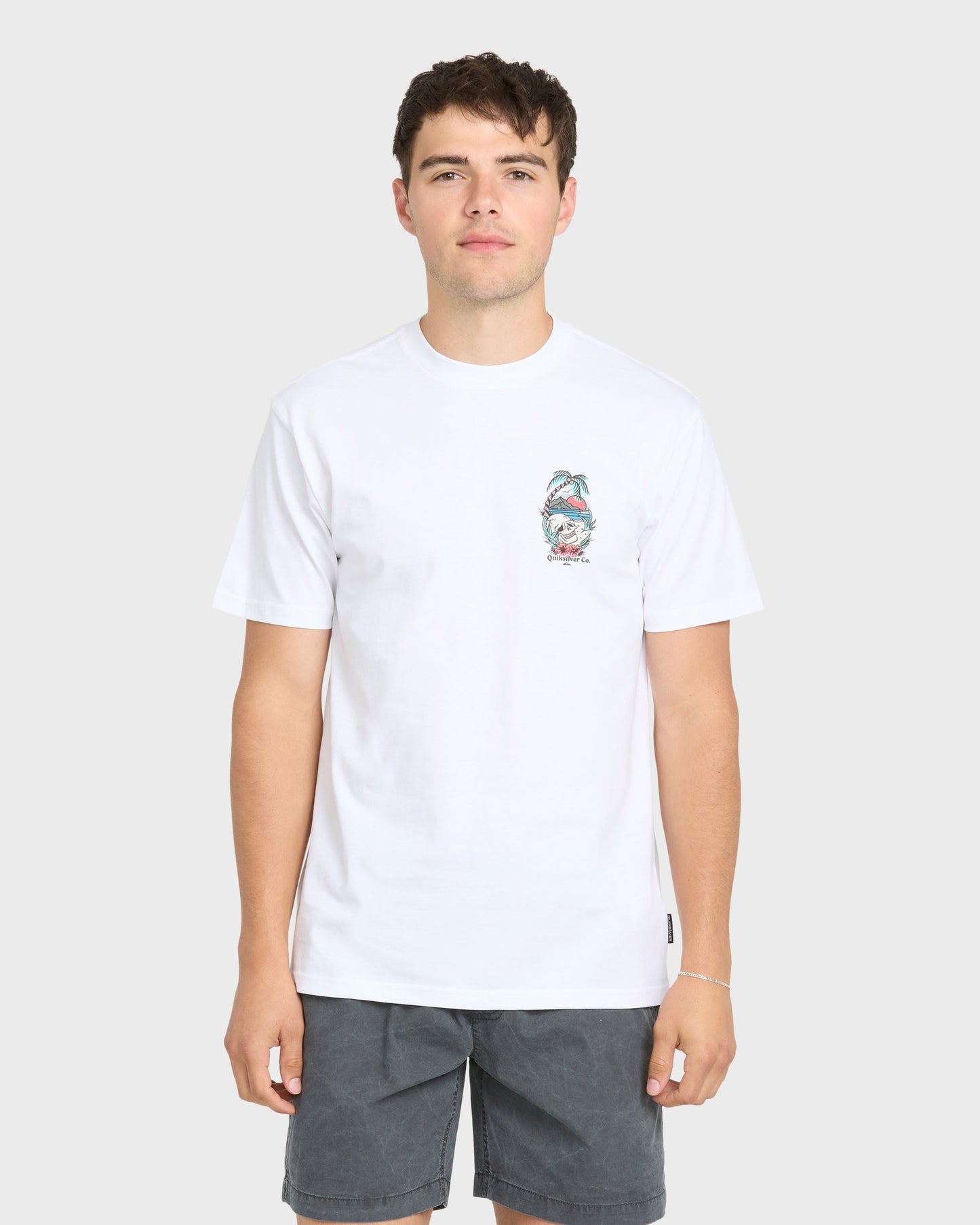 Staycation Short Sleeve Cotton T-Shirt - White
