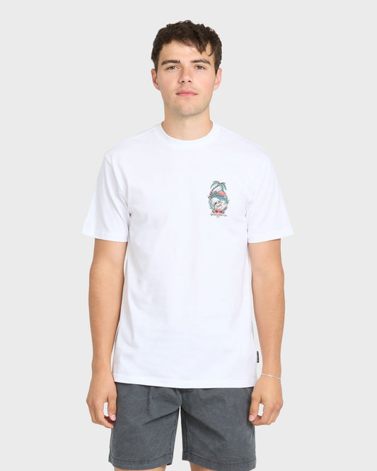 Staycation Short Sleeve Cotton T-Shirt - White