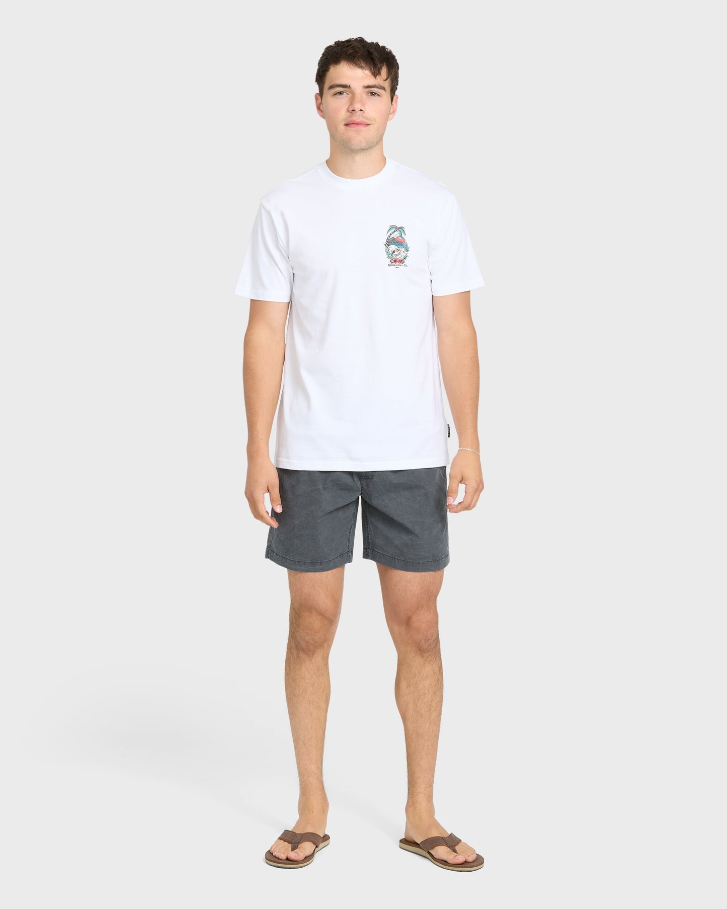 Staycation Short Sleeve Cotton T-Shirt - White