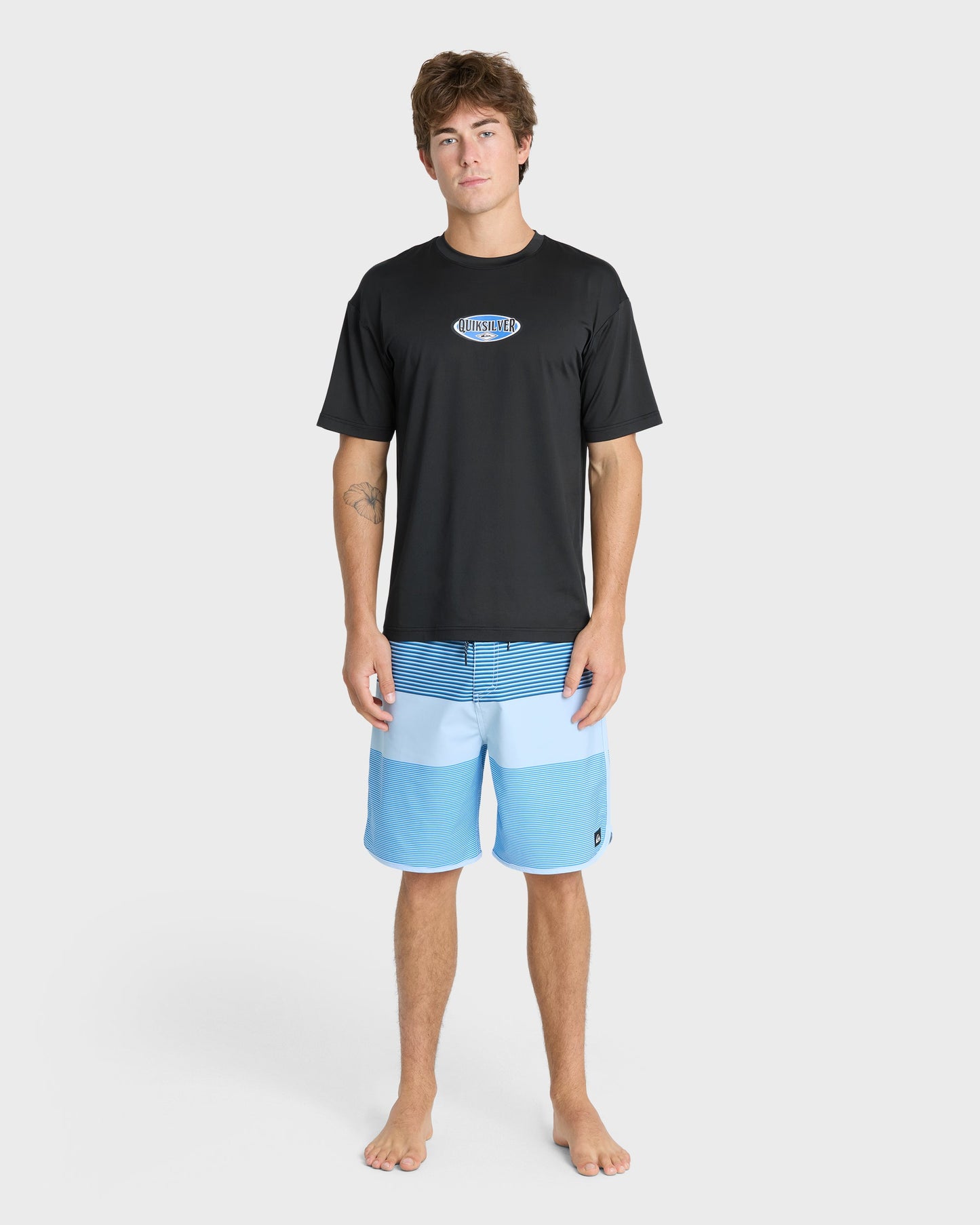 Direct Graphic 50 UPF Short Sleeve Surf Tee - Black
