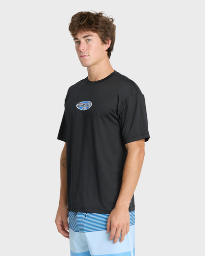 Direct Graphic 50 UPF Short Sleeve Surf Tee - Black