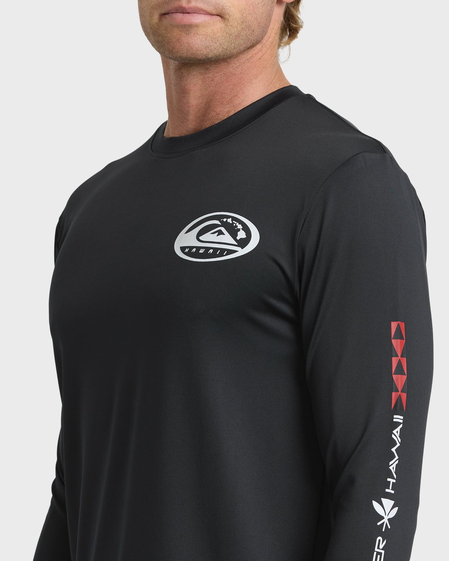 Hawaii Everyday Long Sleeve Surf Tee - Black