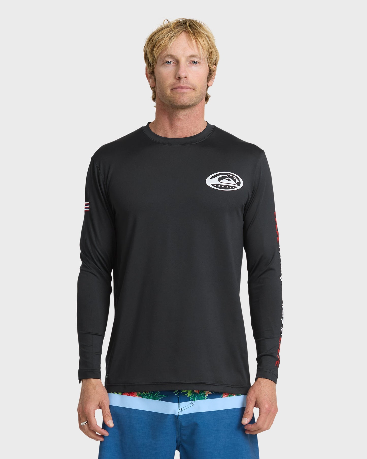 Hawaii Everyday Long Sleeve Surf Tee - Black