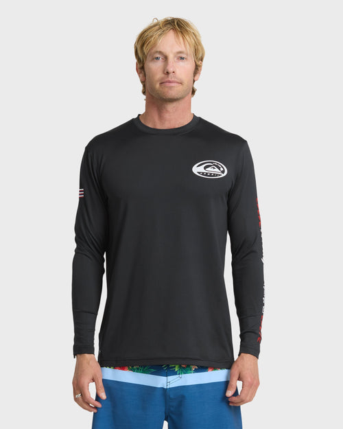 Hawaii Everyday Long Sleeve Surf Tee - Black