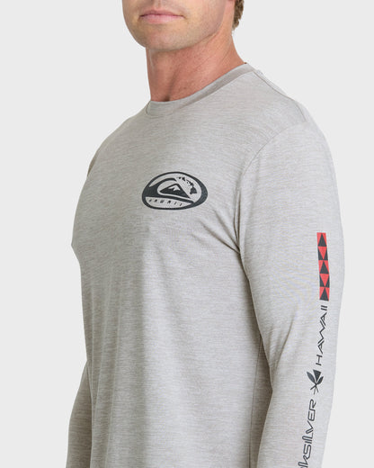 Hawaii Everyday Long Sleeve Surf Tee - Light Grey Hth