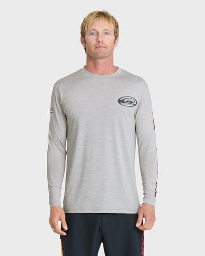 Hawaii Everyday Long Sleeve Surf Tee - Light Grey Hth