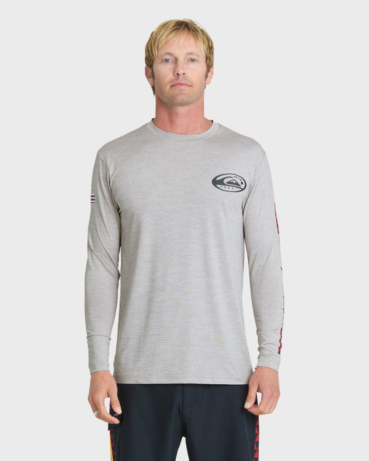 Hawaii Everyday Long Sleeve Surf Tee - Light Grey Hth