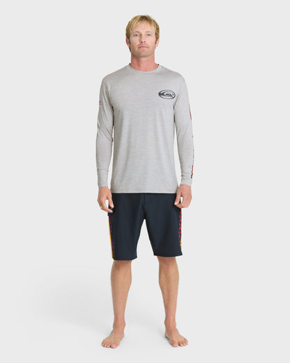 Hawaii Everyday Long Sleeve Surf Tee - Light Grey Hth