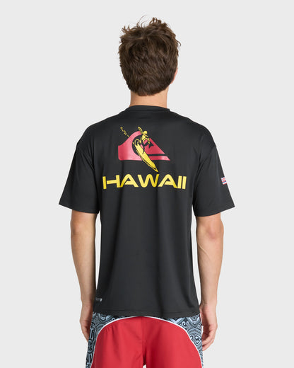 Hawaii Everyday Short Sleeve Surf Tee - Black