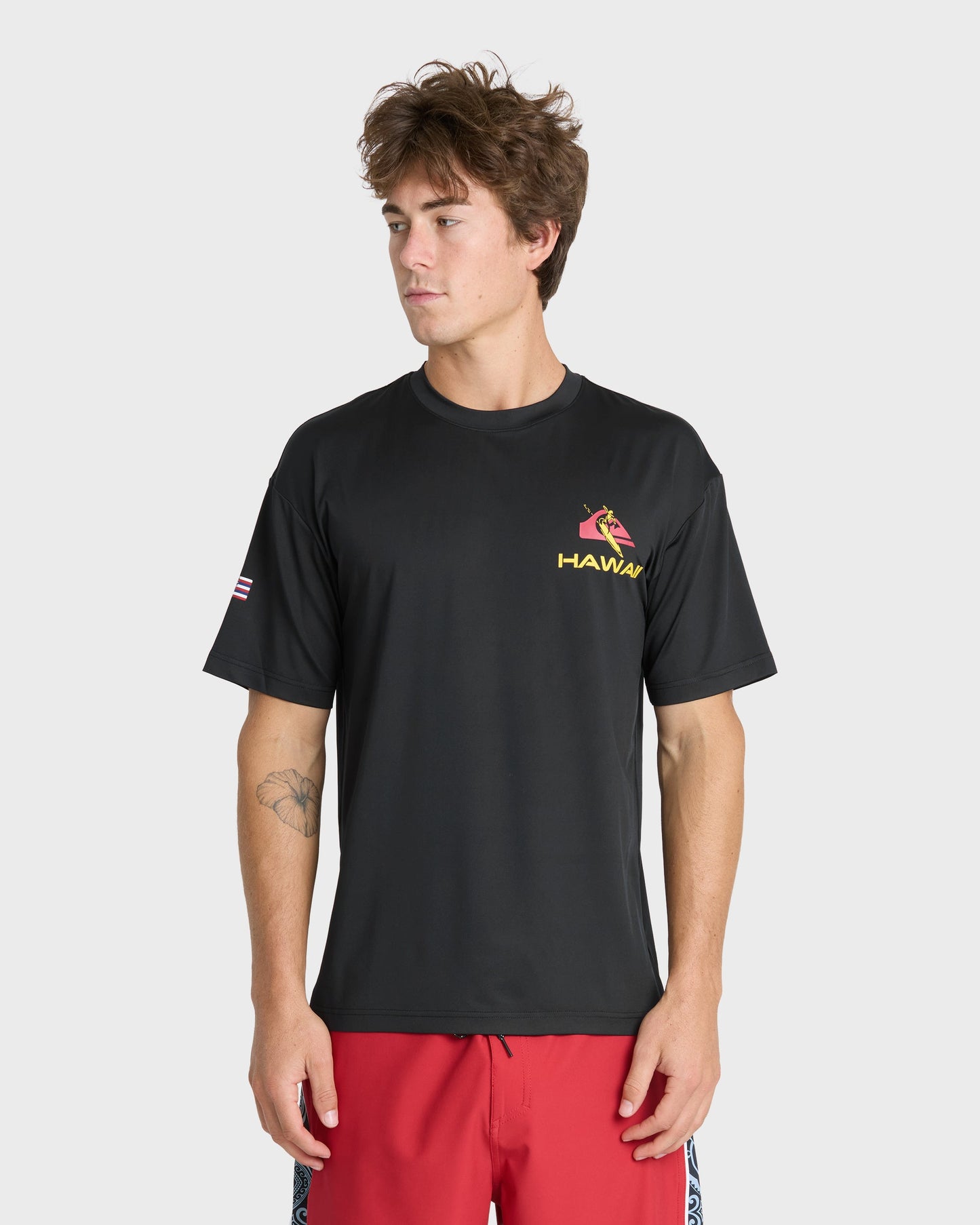 Hawaii Everyday Short Sleeve Surf Tee - Black