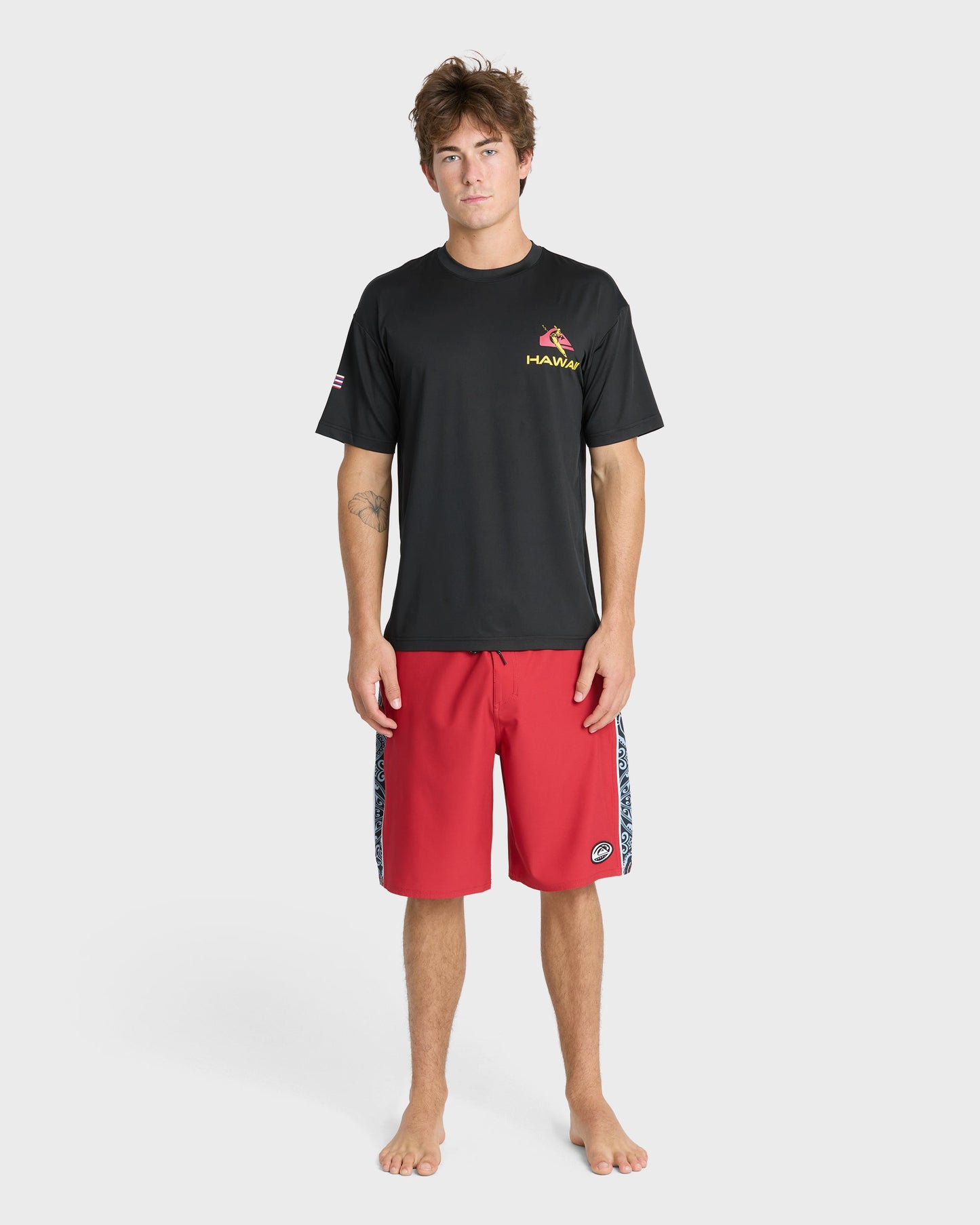 Hawaii Everyday Short Sleeve Surf Tee - Black