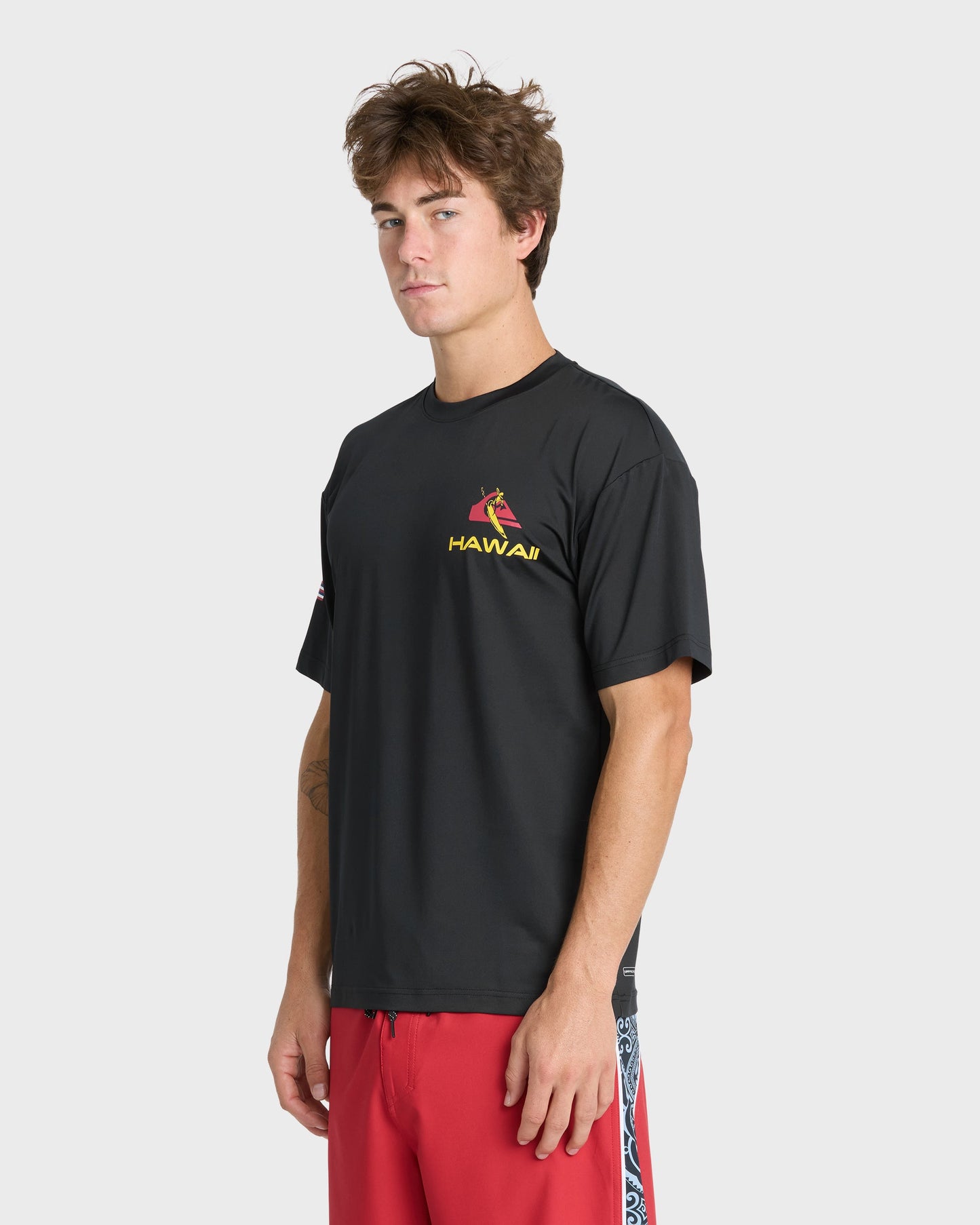 Hawaii Everyday Short Sleeve Surf Tee - Black