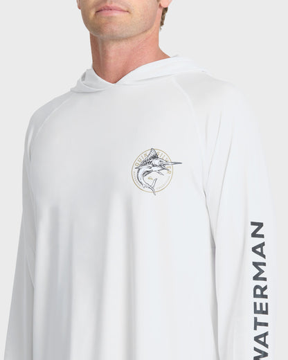 Waterman Catch Em All Long Sleeve Surf Tee - White