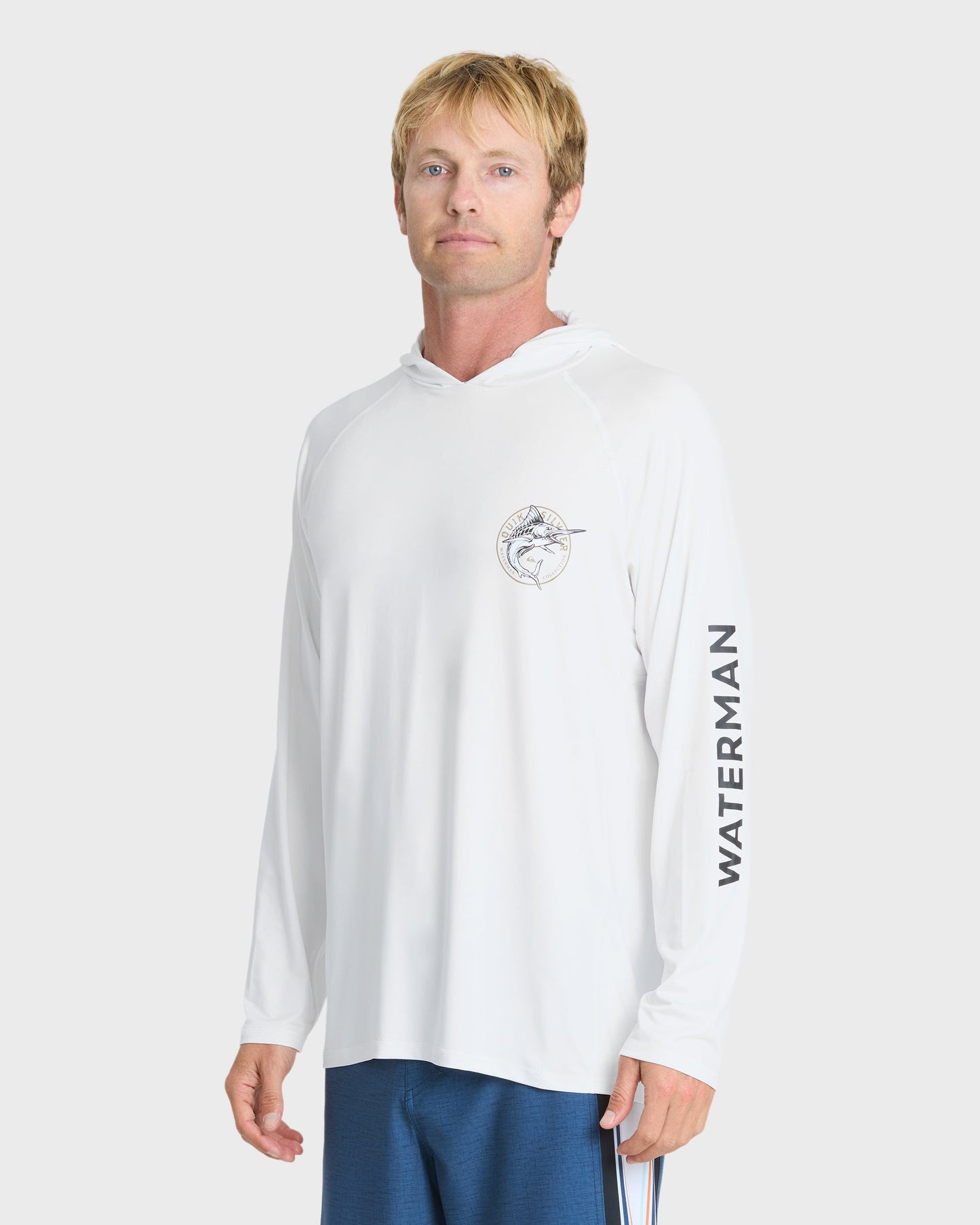 Waterman Catch Em All Long Sleeve Surf Tee - White