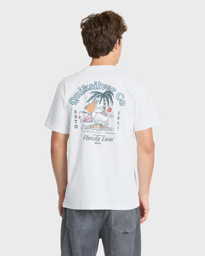 Florida Pelican Island Short Sleeve Knit T-Shirt - White