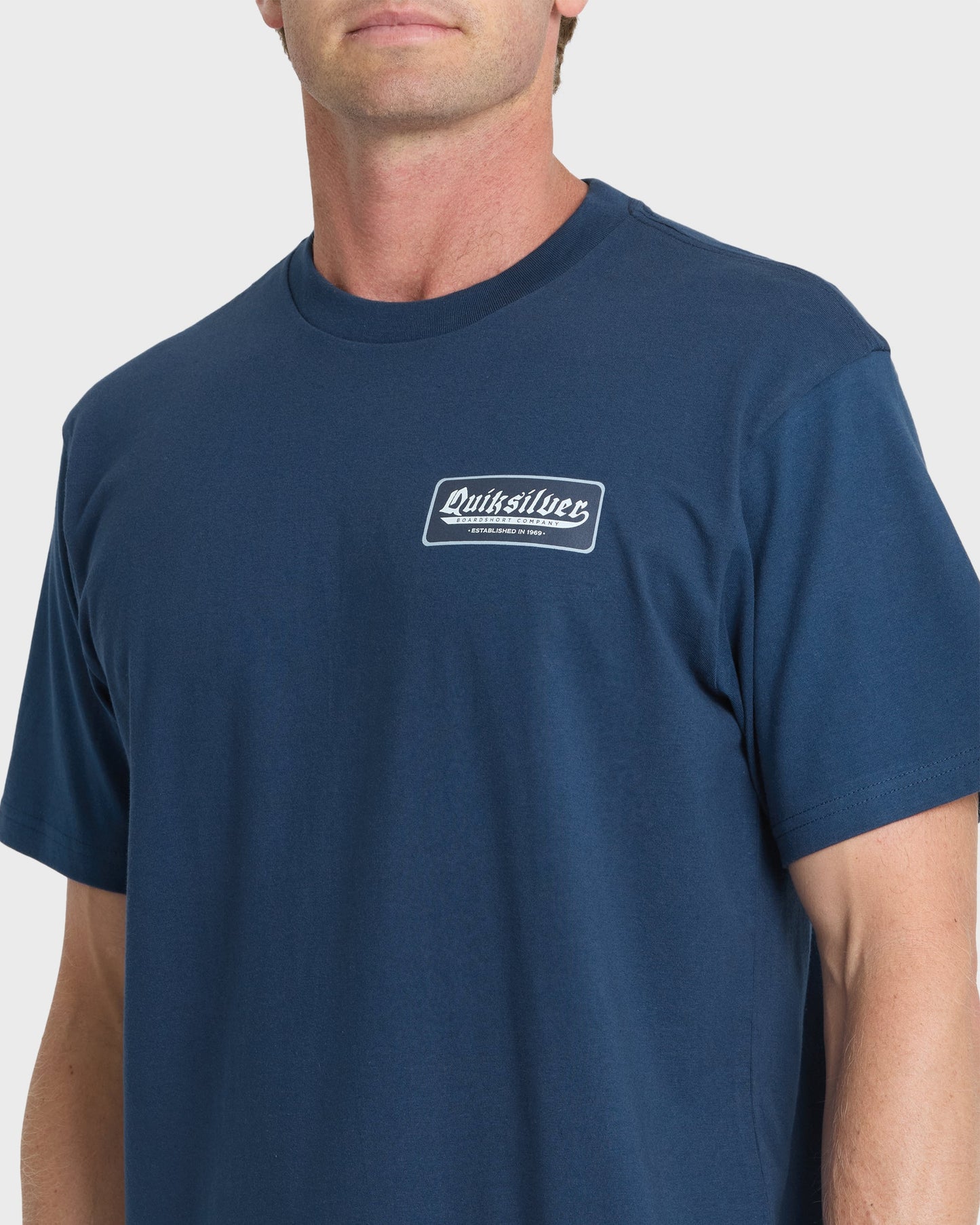 Oldie Classic Short Sleeve Knit T-Shirt - Dark Denim