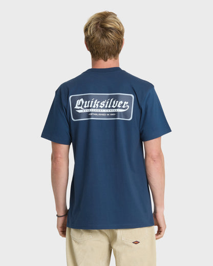 Oldie Classic Short Sleeve Knit T-Shirt - Dark Denim