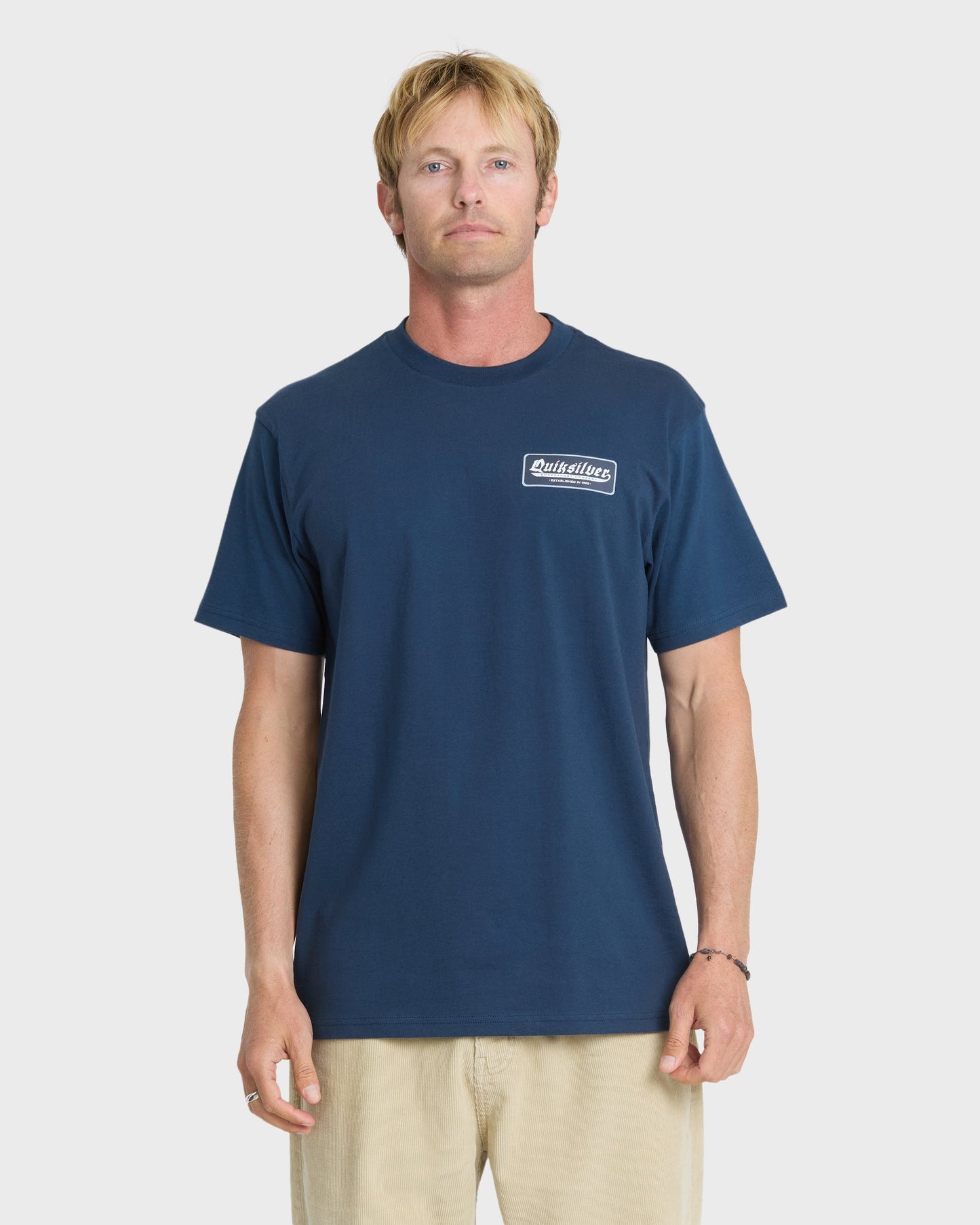 Oldie Classic Short Sleeve Knit T-Shirt - Dark Denim