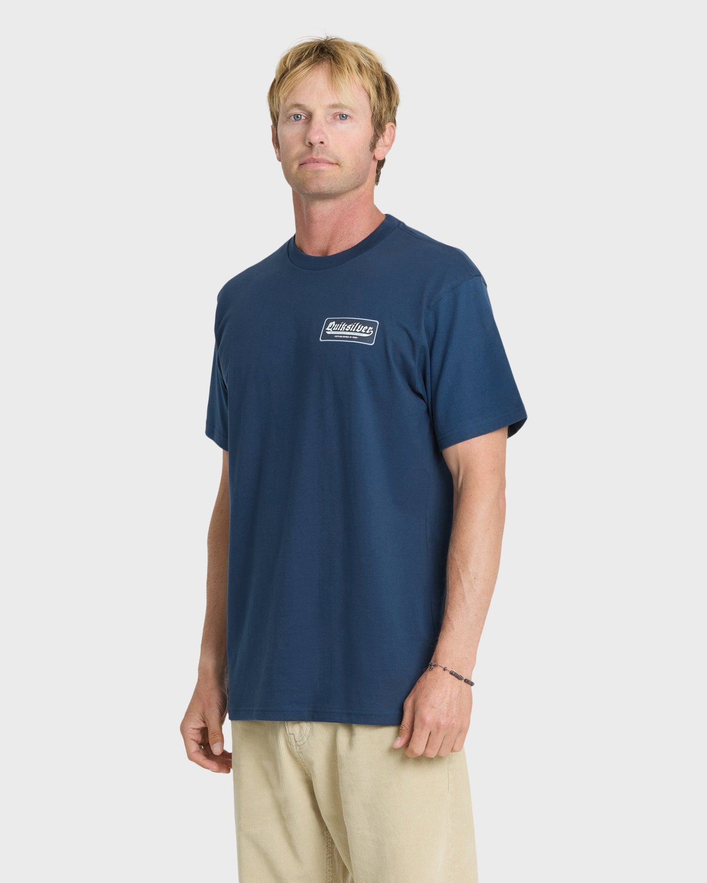 Oldie Classic Short Sleeve Knit T-Shirt - Dark Denim
