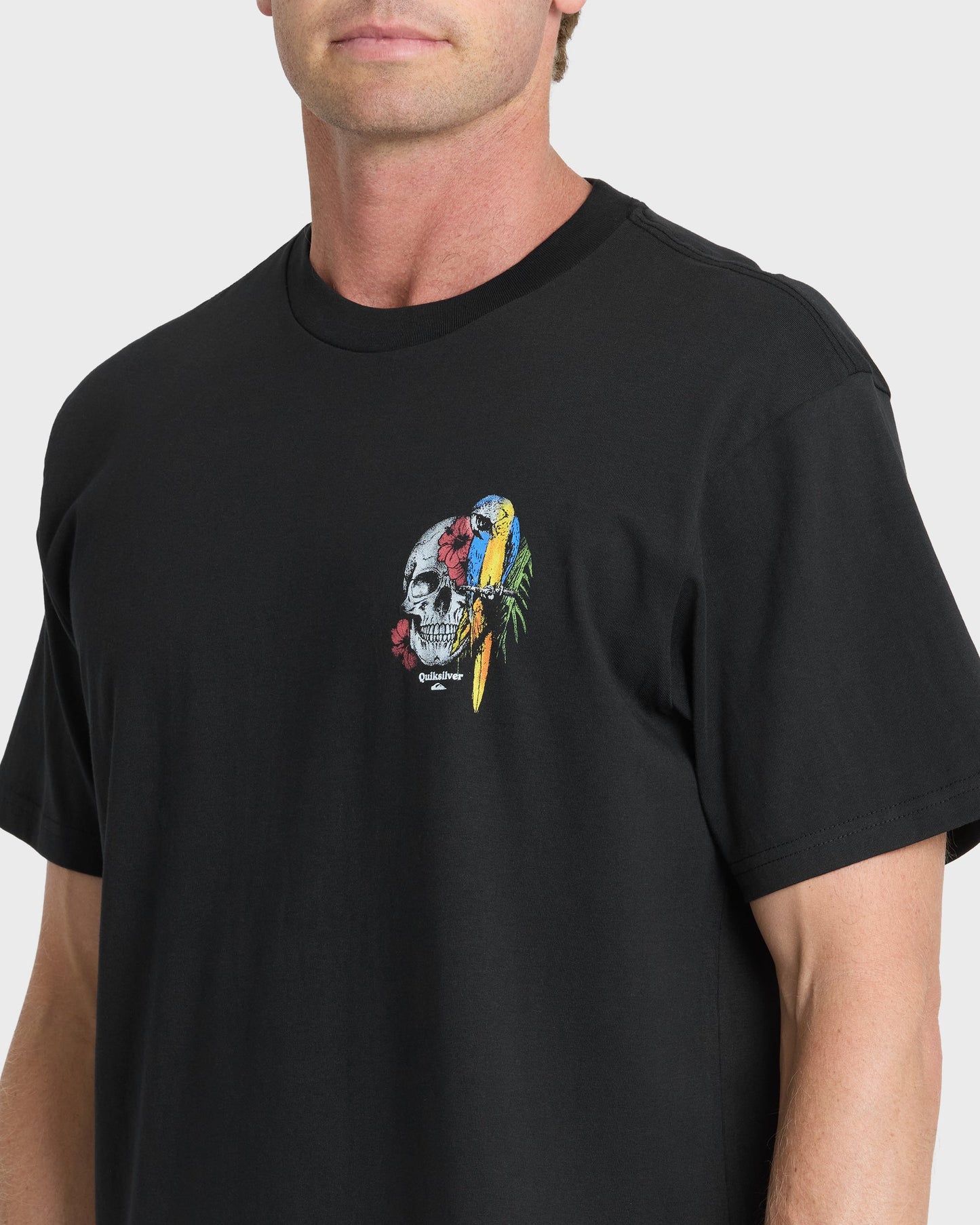 Bird Brain Classic Short Sleeve Knit T-Shirt - Black