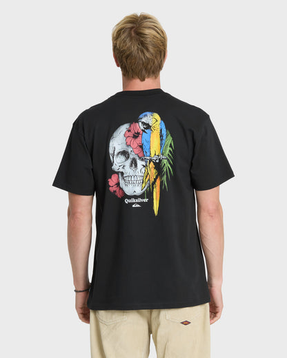 Bird Brain Classic Short Sleeve Knit T-Shirt - Black