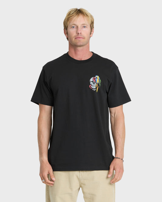 Bird Brain Classic Short Sleeve Knit T-Shirt - Black