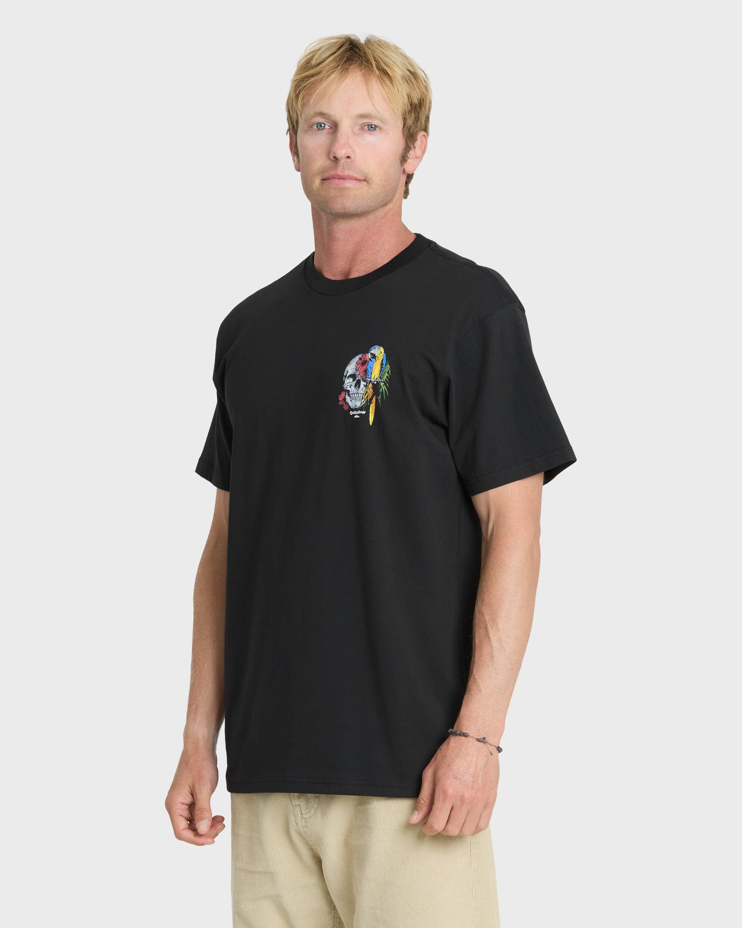 Bird Brain Classic Short Sleeve Knit T-Shirt - Black