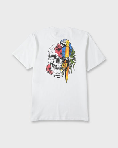 Bird Brain Classic Short Sleeve Knit T-Shirt - White