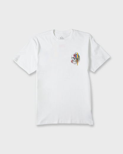 Bird Brain Classic Short Sleeve Knit T-Shirt - White