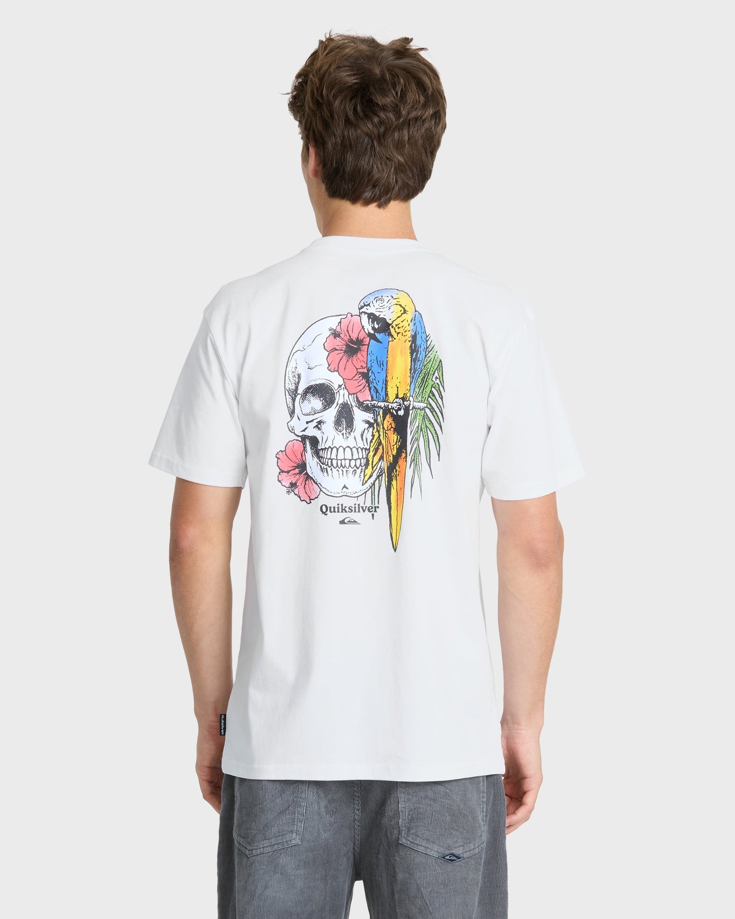 Bird Brain Classic Short Sleeve Knit T-Shirt - White
