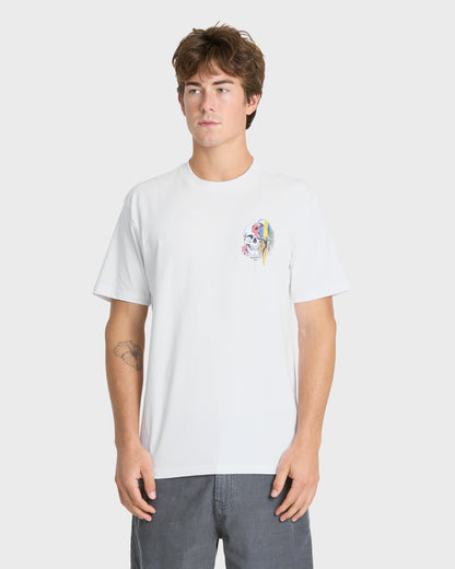 Bird Brain Classic Short Sleeve Knit T-Shirt - White