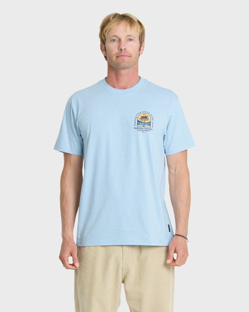 Easy Feeling Short Sleeve Knit T-Shirt - Skyway Heather