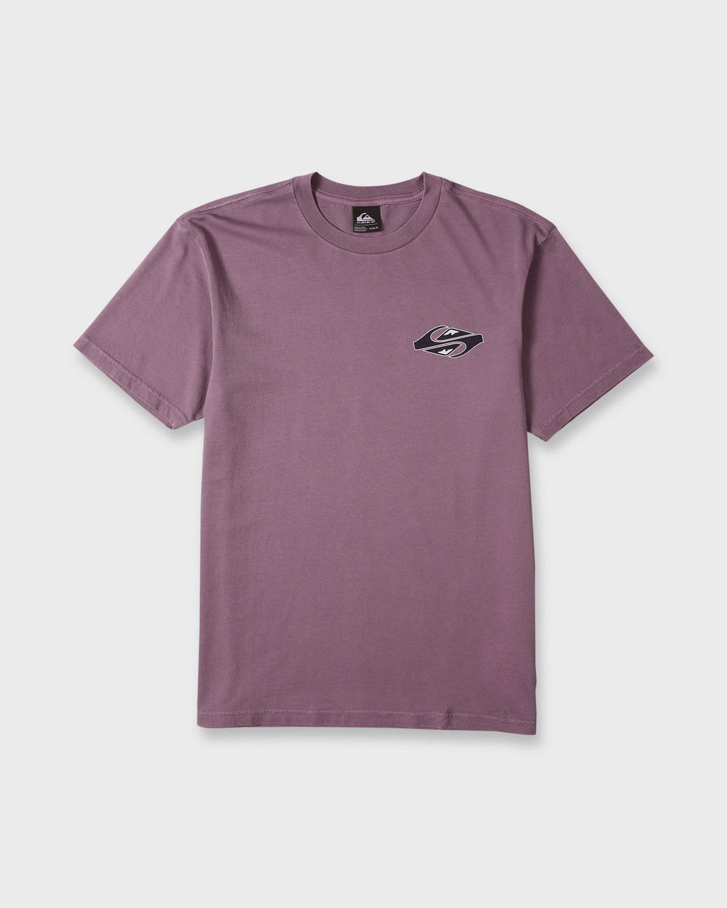 Dark Horse Pigment Dye Short Sleeve Cotton T-Shirt - Grape Jam