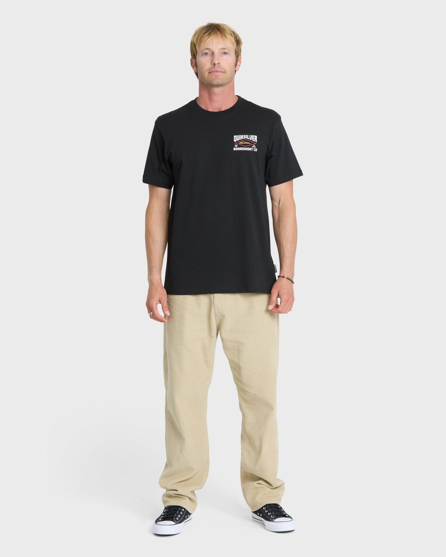 Stay Diamond Classic Short Sleeve Knit T-Shirt - Black