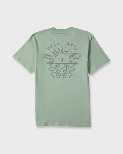 Sun Down Classic Short Sleeve Knit T-Shirt - Iceberg Green