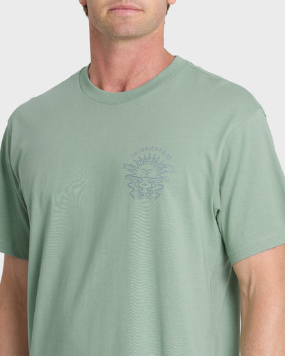 Sun Down Classic Short Sleeve Knit T-Shirt - Iceberg Green