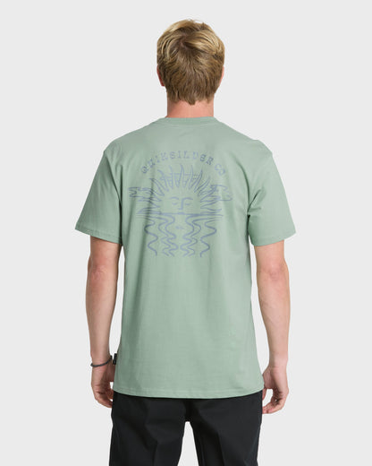 Sun Down Classic Short Sleeve Knit T-Shirt - Iceberg Green