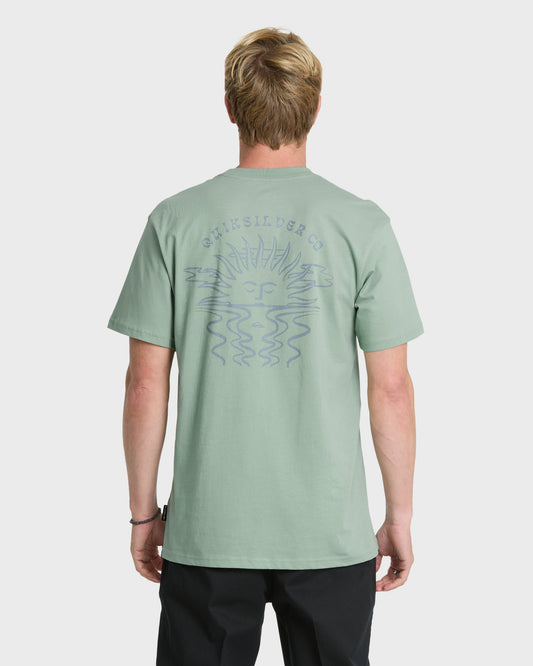 Sun Down Classic Short Sleeve Knit T-Shirt - Iceberg Green